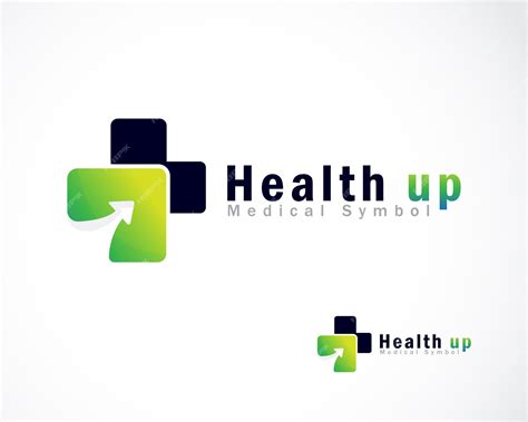 Health up logo signe créatif symbole flèche design concept plus ...
