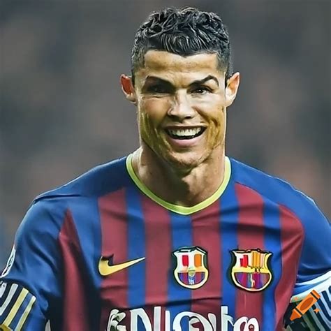 Messi wearing ronaldo jersey on Craiyon