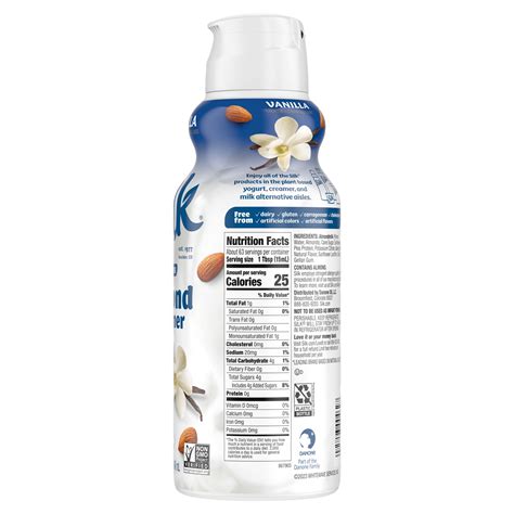 Silk Almond Creamer, Vanilla, Smooth, Lusciously Creamy Dairy Free and ...