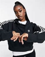 Image result for Adidas Black Crop Hoodie
