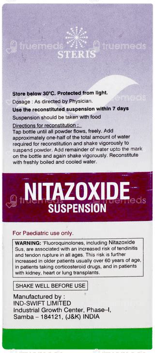 Nitazoxide 100 Mg Suspension 30 Ml - Uses, Side Effects, Dosage, Price ...
