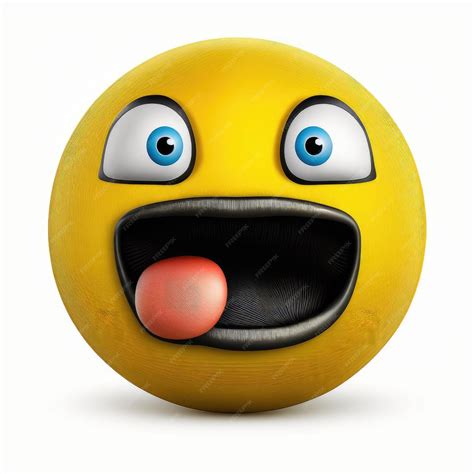 Premium AI Image | expressive emoticon face open mouth emoji