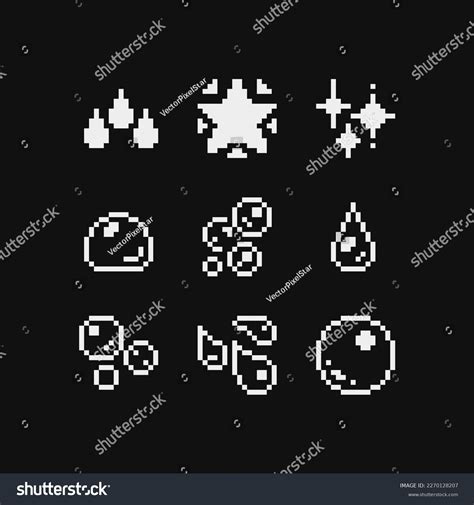 Water Drops Emoji Pixel Art Style Stock Vector (Royalty Free ...