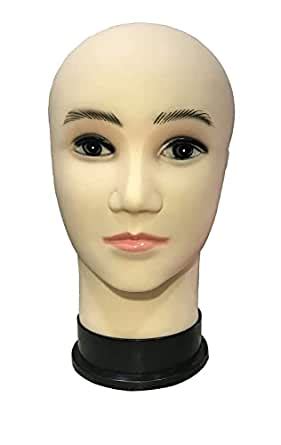 Dummy Mannequin Head (Face) Skin Colour Display Case (Male) : Amazon.in ...