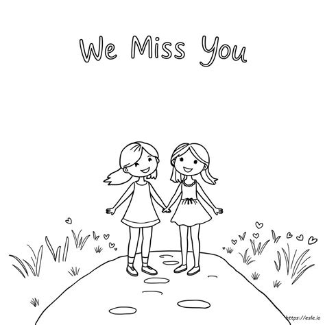 Páginas Para Colorear De 'Te Extrañamos' Imprimibles