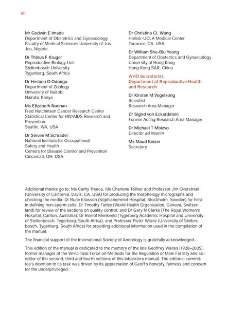 WHO Human Semen Analysis 5th ed | PDF