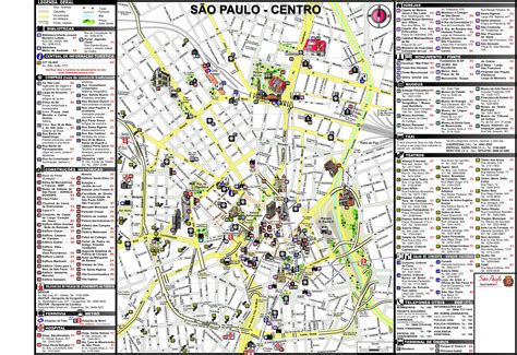 Tourist Map Of Downtown Sao Paulo