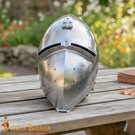 Hounskull Bascinet Helmet with Liner | 14th Century Style