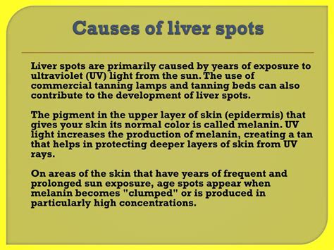 PPT - Liver Spots : Causes, Symptoms, Daignosis, Prevention and ...