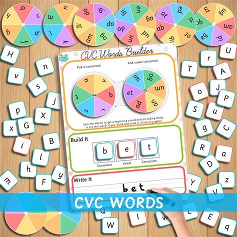 CVC Words Reading Game Beginning Phonics Activity Printable Sight Word ...