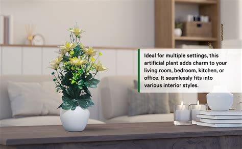 Buy Flora Planet Plastic Artificial Plants with Pot - Home Decoration ...
