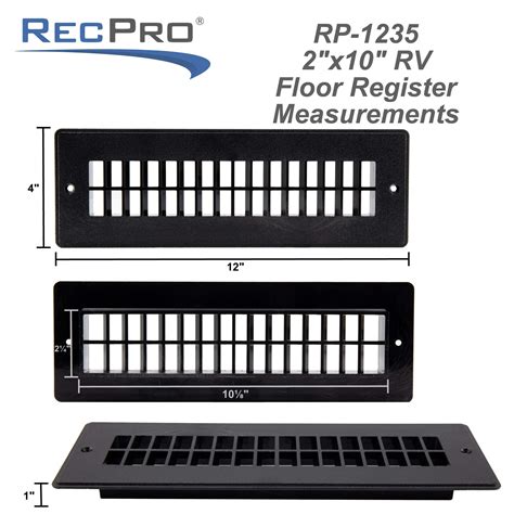 Snapklik.com : RecPro RV Floor Register RV Stationary Vent Cover 2-1/4 ...