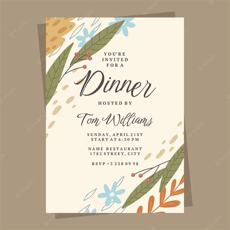 Birthday Dinner Invitation Templates - prntbl.concejomunicipaldechinu ...