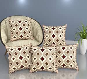 Buy Kunj Handloom desginer Velvet shaneel Cushion Covers – 16 x 16, Set ...