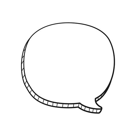 Comic speech bubble 3D doodle outline vector illustration 23089070 Vector Art at Vecteezy