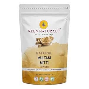 REENNATURALS Multani Mitti Powder for Face Pack (100 Grams) Fuller's ...