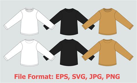 Long Sleeve T Shirt Template for Ladies Graphic by ClothingArtStudio ...