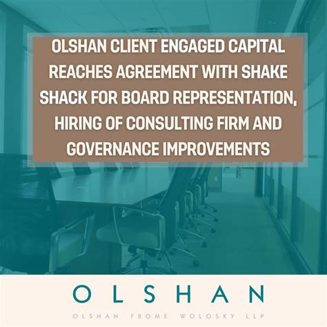 Olshan Frome Wolosky LLP on LinkedIn: Olshan Client Engaged Capital ...