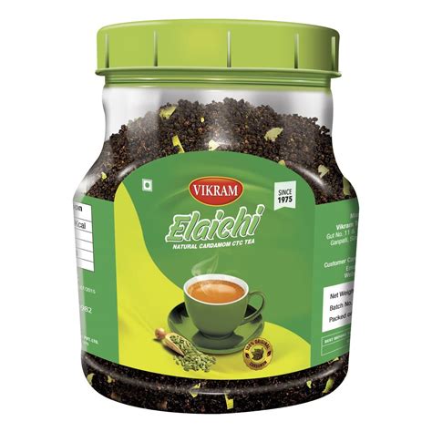 VIKRAM Elaichi CTC Tea | 100% Natural Ground Cardamom blended with ...
