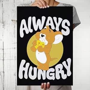 Epic Stuff - Tom and Jerry -Always Hungry Black Design A3 Size Wall ...