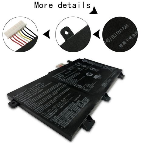 Asus B31N1726 Laptop battery For Asus FX80 FX80GD FX86 FX86FM FX86FE F