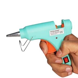Upgraded Mini Hot Melt Glue Gun with 12pcs Glue Sticks,Removable Anti ...
