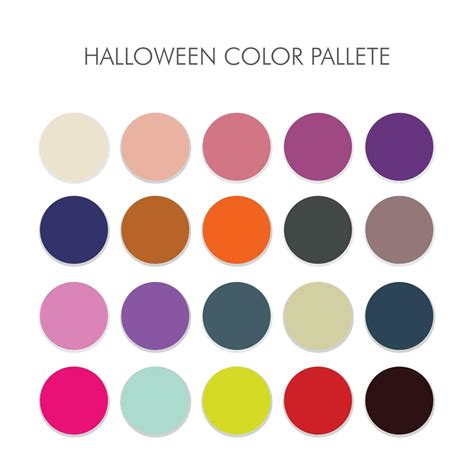 Set of Halloween color palette 27338516 Vector Art at Vecteezy