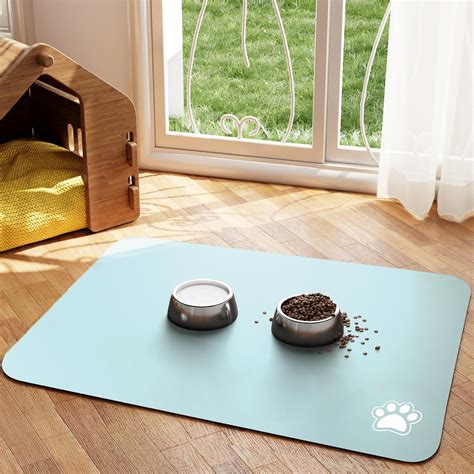 Amazon.com: HotLive Pet Feeding Mat, Absorbent Dog Food Mat, No Stains ...