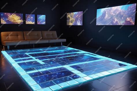Premium Photo | Interactive LED Floor Tiles with Customizable Light ...