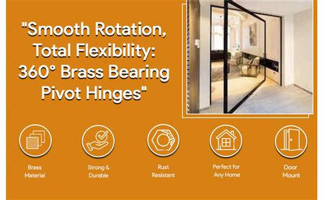 BRASK Brass Bearing Pivot Hinges - 360 Degree Door Rotating Hinge in ...