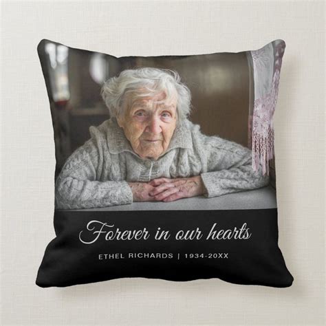 Sympathy Memorial In Loving Memory | Photo Throw Pillow | Photo ...