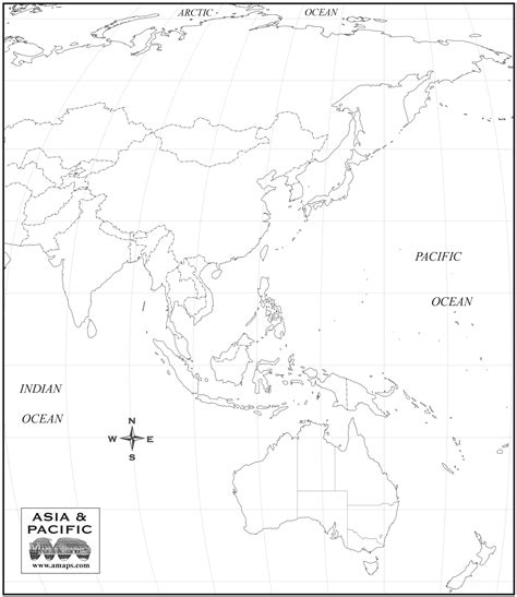 Blank Printable Maps Of Asia
