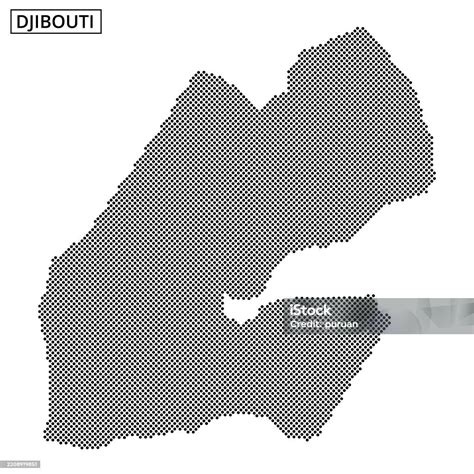 Geographical Representation Of Djibouti Highlighting Major Features Stock Illustration ...