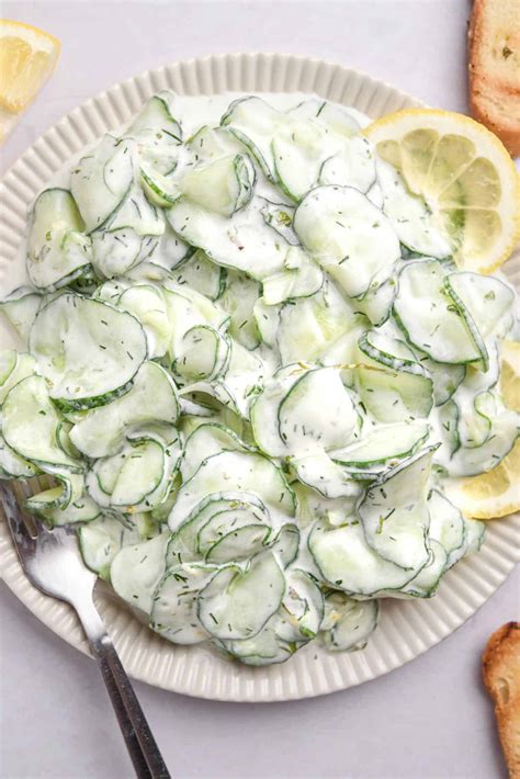 Creamy Greek Cucumber Salad With Yogurt - Real Greek Recipes