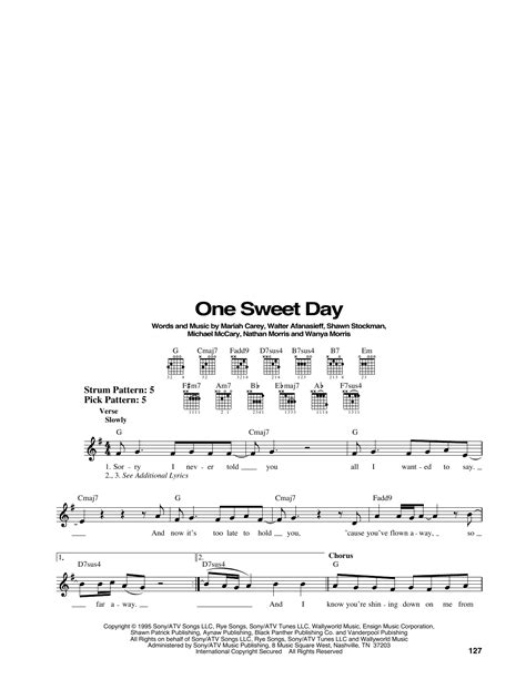 One Sweet Day by Mariah Carey and Boyz II Men - Easy Guitar - Guitar ...