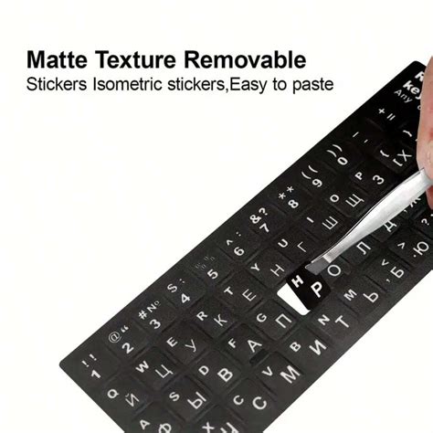 1pc Matte Keyboard Key Stickers, Letter & Number Non-Slip Durable ...