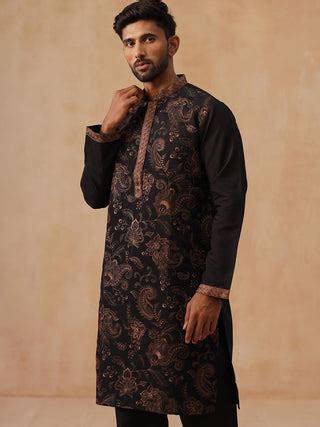 Traditional Embroidered Kurta for Men – Jompers