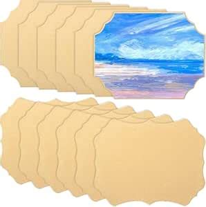 Kd3nesh Pack of 8 Unfinished MDF Wooden Plaques 11" x 14" (2 Shapes ...