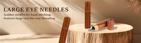 30-Piece Self-Threading Quilting Needle Set with Wooden Storage Case ...