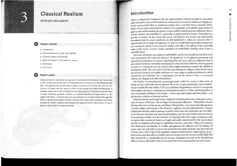 Classical Realism - Political sci honours - Studocu