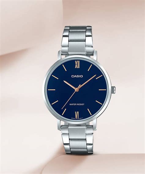 CASIO Enticer Lady's (LTP-VT01D-2BUDF) Enticer Ladies Analog Watch ...