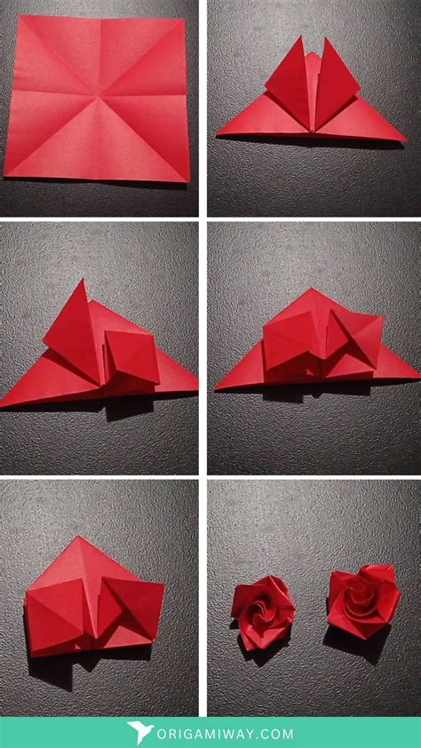 Tutorial On Origami Rose 的图像结果