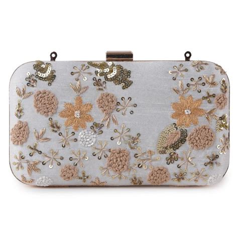 Perfect Cutt Party Wear Embroidered Divine Box Clutch For Bridal And Party