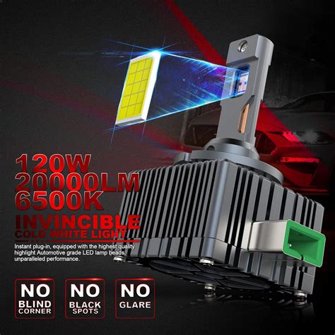 Buy ARISMOTOR D3S D3R LED Headlight Bulbs, 120W 20000LM High Power ...