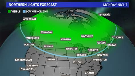 Northern Lights could be visible in MN Monday night | kare11.com - string of lights in the sky tonight