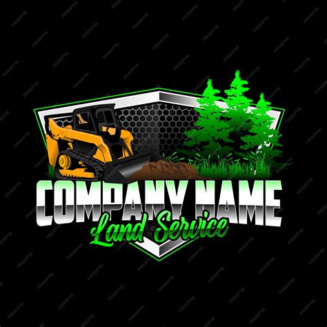 Premium Vector | Land service or land clearing company logo