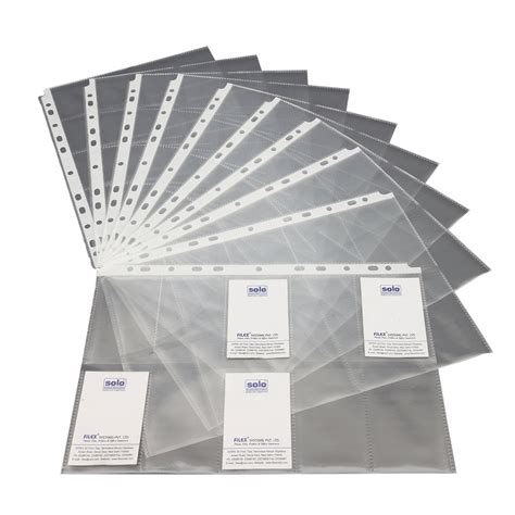 Name Card Pockets - 20 Cards (Refillable in all files) - BC810 – Filex ...