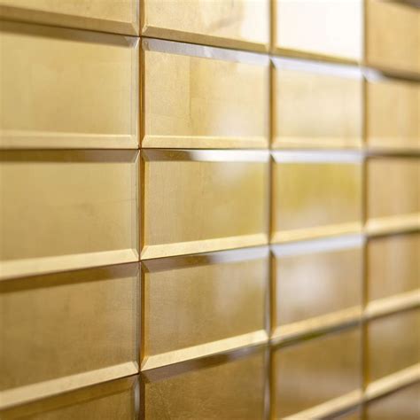 Rectangular Gold Leaf Wall Tiles