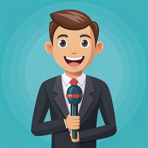 Flat style vector character illustration announcer | Premium AI ...