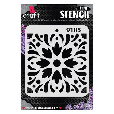 iCraft Mini Stencils - 4 x 4" - 9105| Art Lounge